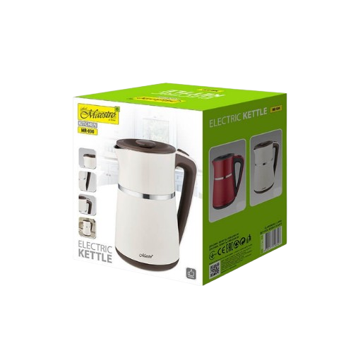 Електрочайник 1,7л 1500W метал (диск) бежевий MR-030-BIEGE Maestro Житомир - фото 3