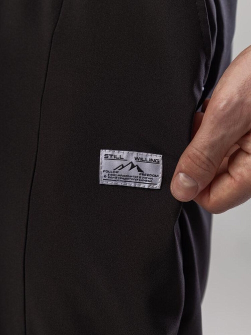 Черные джоггеры для мужчин. Мужские демисезонные легкие штаны джоггеры Pobedov Savaya Киев - изображение 3