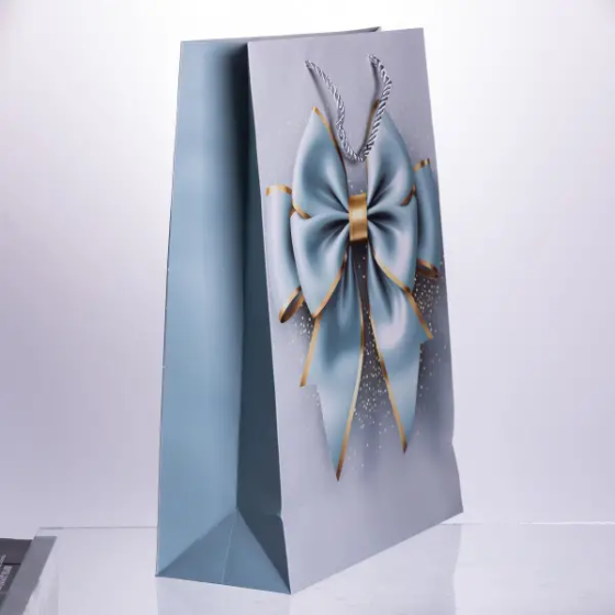 Набір подарункових пакетів з паперу 12 шт Бант 30×12×42 см HP-10359-14 Коломыя