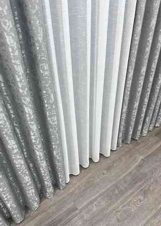 Шторна тканина льон мармур, колекція "Pavliani ХО" колір світло-сірий 1911ш Київ