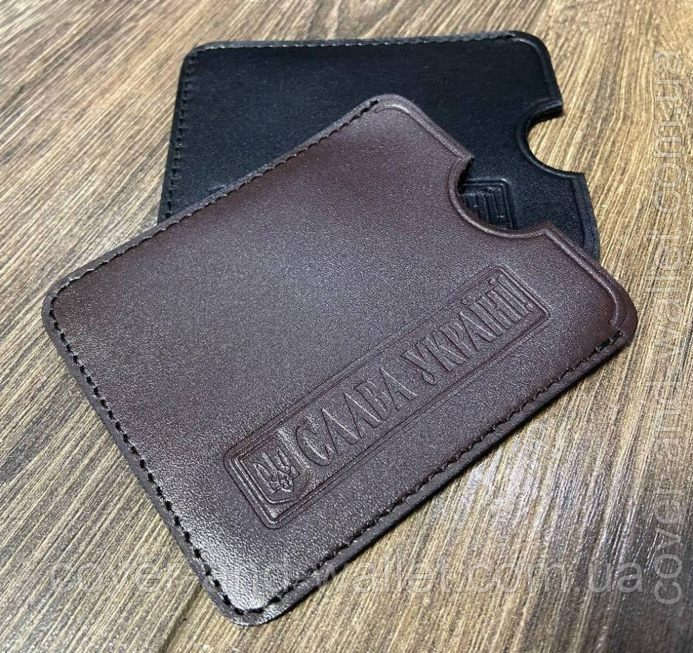 Універсальна обкладинка на посвідчення УБД з тисненням Слава Україні Київ - фото 2