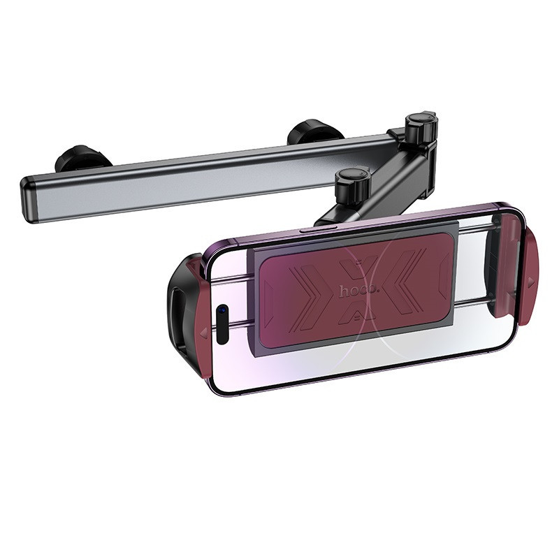 Автотримач для телефона HOCO H69 Gamble telescopic tablet car holder (rear pillow) Black and Red Київ - фото 3