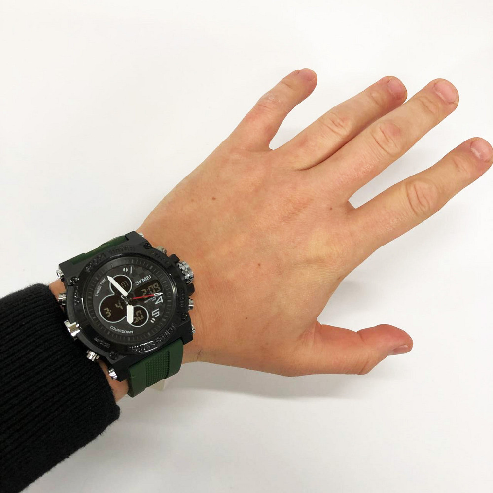 Годинники для активних військових SKMEI 2065BKWT, Годинники чоловічі спортивні з крокоміром PO-45 Львів - фото 1