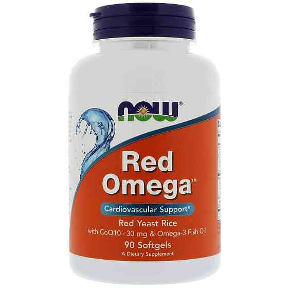Червоний рис + Омега Now Foods Red Omega Q10 90 гелевих капсул Київ