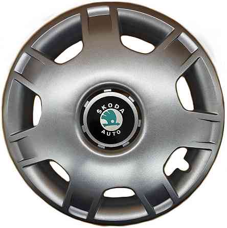 Автомобільні модельні ковпаки R14 Skoda (зелена) 205 4шт, SJS, сріблясті Київ