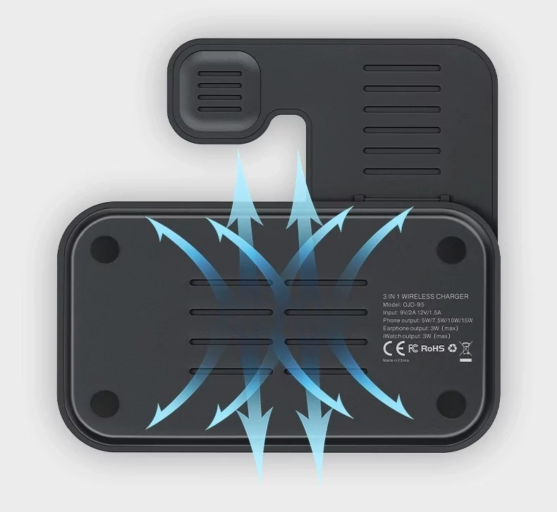 Бездротова зарядна станція OJD-95 Wireless Charger Stand (з функцією MagSafe) 15W Вінниця - фото 4