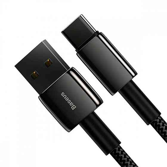 Кабель Baseus Tungsten Gold Fast Charging Lightning 2.4A 2м чорний Львів