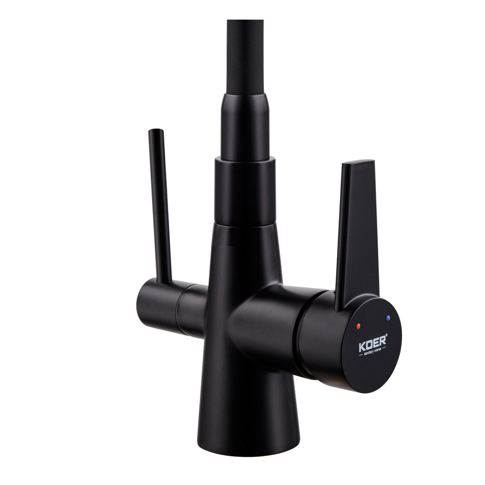 Кухонний змішувач з силік. виливом і вих. для питної води KOER KB-72003-05 (KR3376) Київ - фото 6