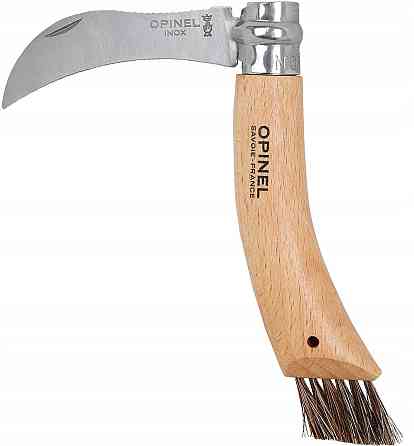 Складаний Ніж із щіткою для чищення грибів Opinel No.8 "Mushroom Blister" (001250) Нержавіюча сталь Нововолинськ