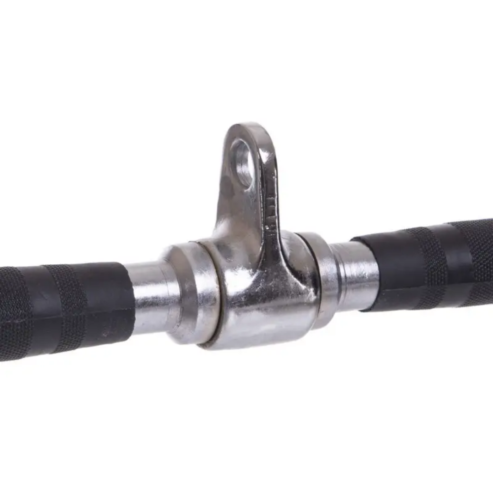 Ручка для верхньої тяги York Fitness 60см з паралельним хватом вигнута з гумовими рукоятками, хром Киев - изображение 5