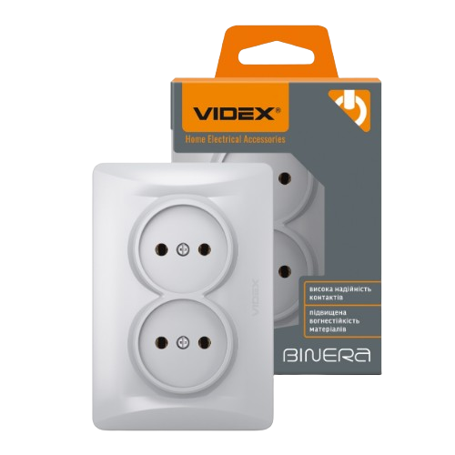 BINERA срібний шовк Розетка внутрішня 2-а Videx Житомир - изображение 3