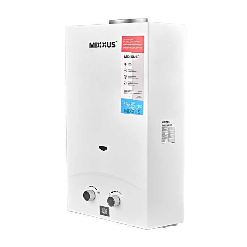 Газова колонка Mixxus GWH-0112 BASIC WHITE димохідна 12 л/хв   ( WH0029 ) 29358 Харків - фото 3