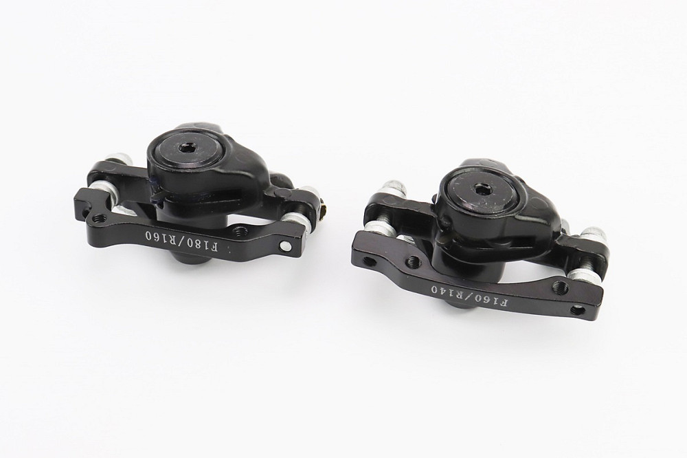 Гальмо Disk-brake переднє (F160/R140мм)+заднє (F180/R160мм), диски 160мм, кріпл. 6 болтів, чорні DX-2018, тип 1 Киев - изображение 2