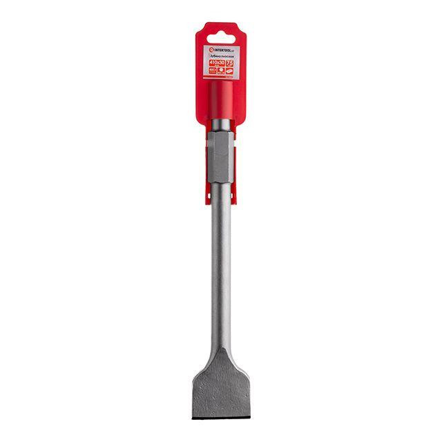 Зубило INTERTOOL SD-0463 30*410мм плоске 75мм з 6-гранним хвос. Коломыя - изображение 1