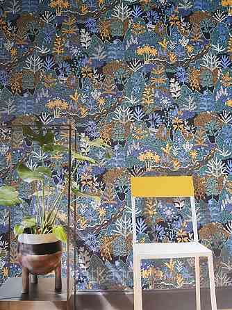 Шпалери флізелінові еко Khroma Zoom Bahia 0.53х10.05 м дерева кущі тварини риби абстракція різні кольори Київ