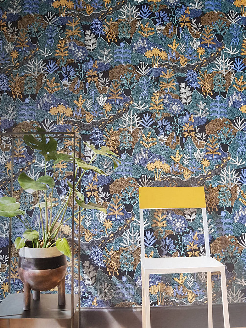 Шпалери флізелінові еко Khroma Zoom Bahia 0.53х10.05 м дерева кущі тварини риби абстракція різні кольори Київ - фото 1