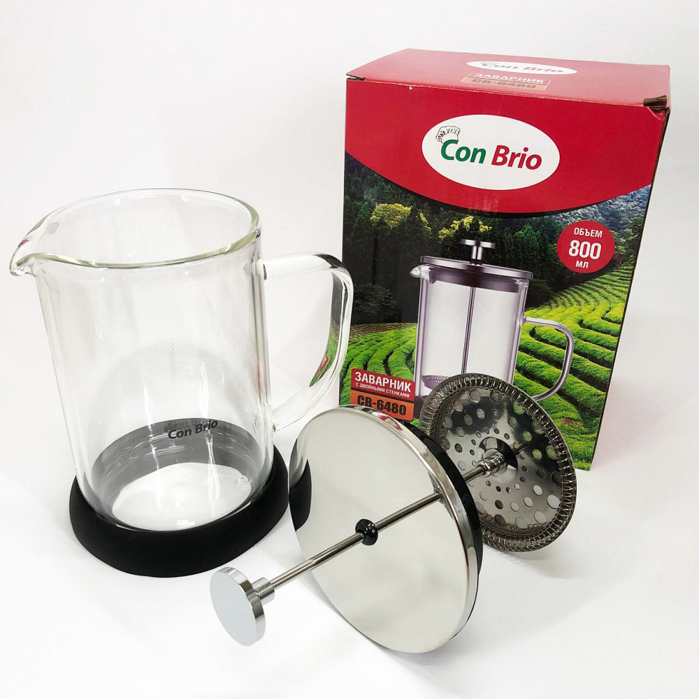 Френч-прес для заварювання трав Con Brio CB-6480 800 мл Френч-прес для з легким доглядом TO-17 Івано-Франківськ - фото 4