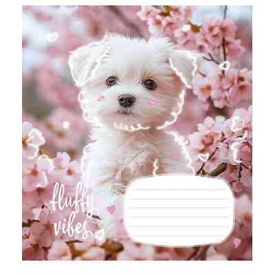 Зошит Школярик Fluffy vibes 12 аркушів клітинка (012-3546K) Вінниця
