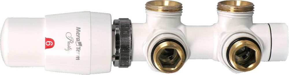 Комплект термостатичний Vario Term TWINS 50 мм, кутовий, правий, білий TSGS0206CFK/P Київ - фото 2