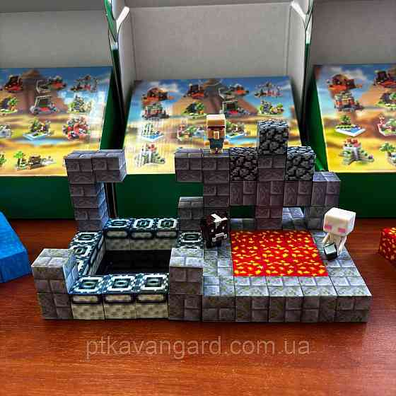 Конструктор магнітний майнкрафт 65 кубики магнітні блоки портал ендер Dream World LZCK 010 Хмельницький