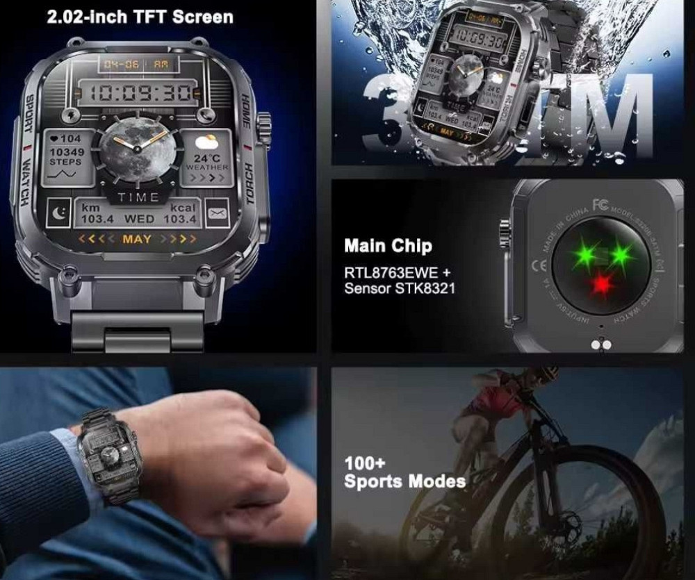 Смартгодинник: VWAR S320 MAX. NFC. Compass. 1000mAh. Київ - фото 6