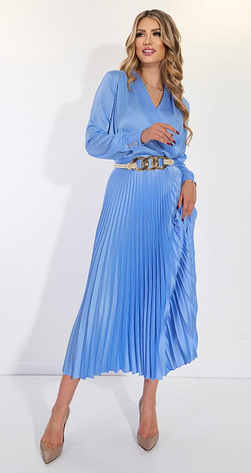 Костюм зі спідницею гофре із шовку (42) Київ - фото 4