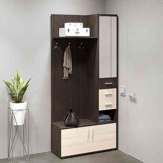 Прихожая с крючками Эверест Ривьера венге + дуб молочный (DTM-2191) Днепр