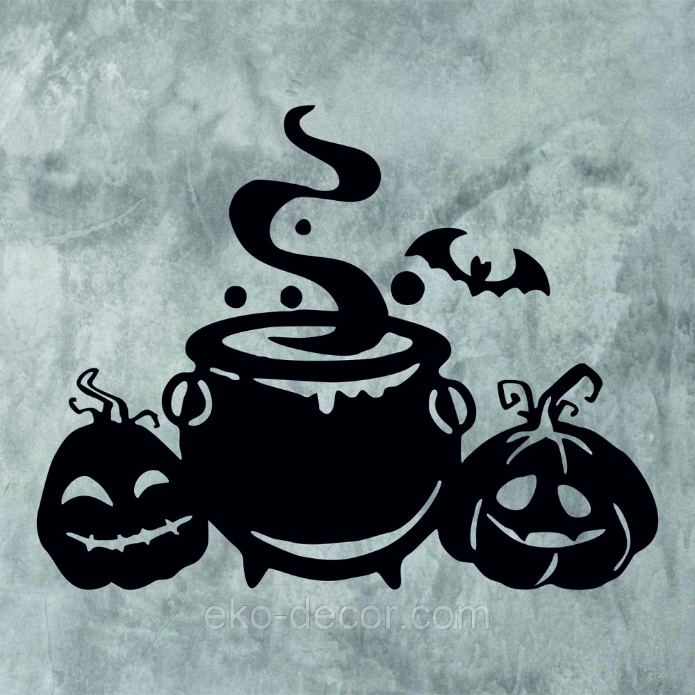 Декоративне настінне Панно «Котелок відьми», Декор на стіну 70*54 см, Чорний Київ - фото 9
