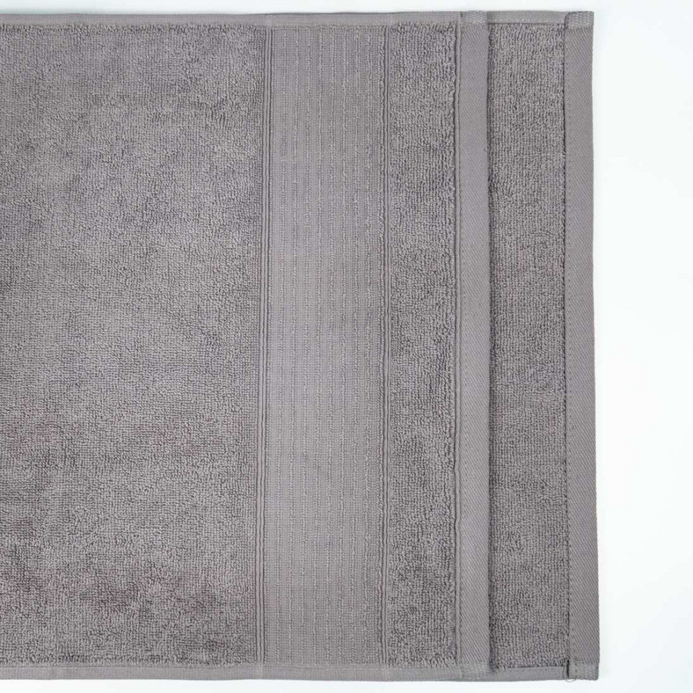 Рушник махровий для душу GM Textile 100х150см Line 400г/м2 (Попелястий) Суми - фото 2