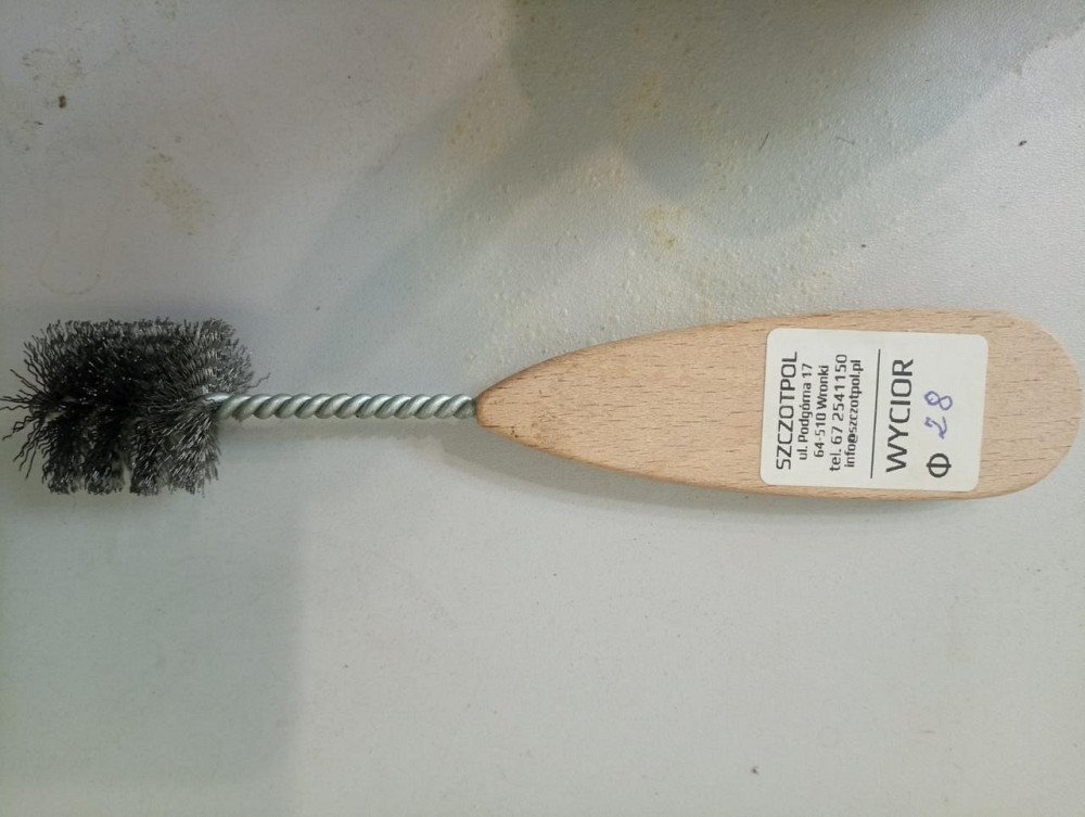 Йоржик дротяний жорсткий N528 з дерев'яною ручкою загальною довжиною 160мм довжиною йоржика 30мм діаметром 28мм 28 Киев - изображение 1