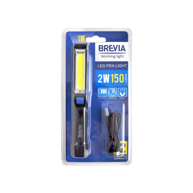 Фонарь инспекционный Brevia LED Pen Light 2W COB+1W LED 150lm 900mAh microUSB Львов - изображение 4