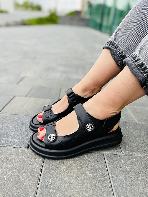 No brend Босоніжки жіночі 424/1 чорні (літо, шкіра натуральна) (5048) Коломыя - изображение 7