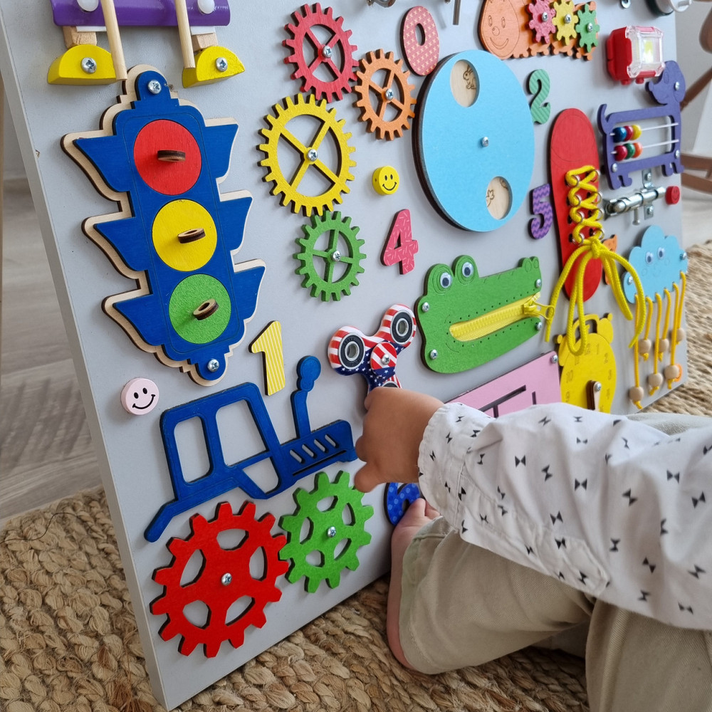 Бізіборд Розвивальна дошка 50х60 унісекс Розвивальну дошку для дітей від 6 місяців для розвитку дрібної моторики Тернопіль - фото 4