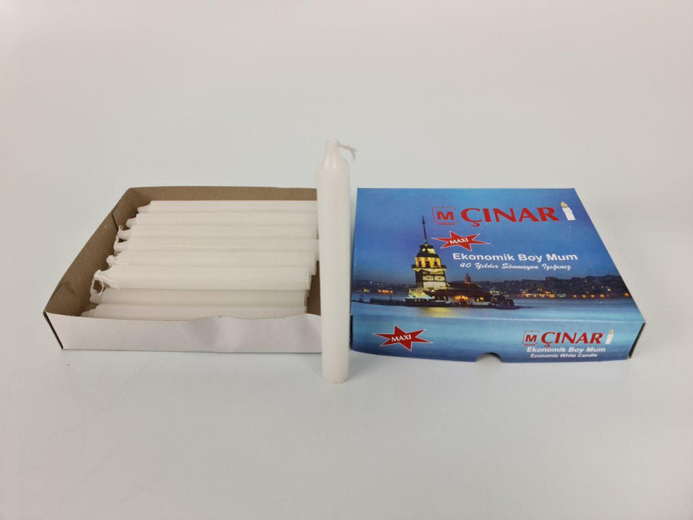 Свічка в коробці 18,5 см Ø 2 см 50 грамів 16 шт./пач. (велика) (16 шт.) Харків - фото 2