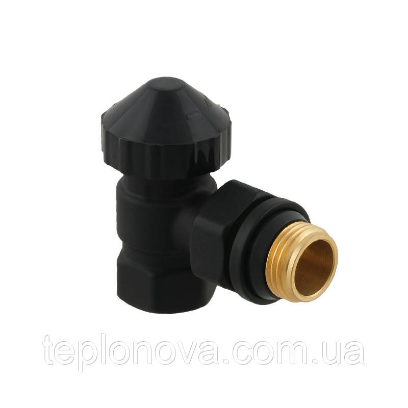 Комплект термостатических клапанов угловой Raftec BLACK 1/2