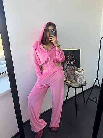 Женский стильный привлекательный велюровый костюм Барби, 42/44 Одесса