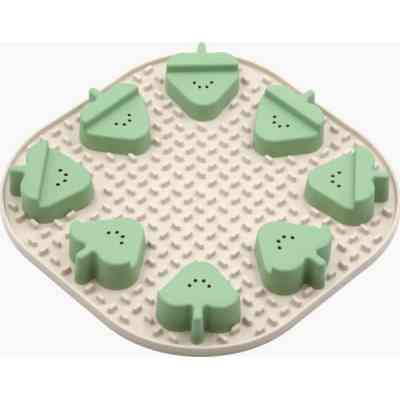 Універсальний посуд для тварин Fiboo Snoopy + fibnoose килимок для злизування ласощів і їжі з елементами гри, бежевий (FIB0261) Вінниця