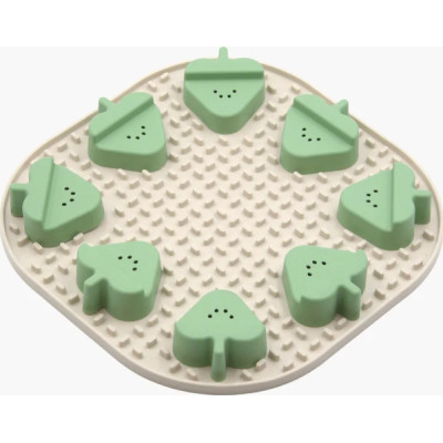 Універсальний посуд для тварин Fiboo Snoopy + fibnoose килимок для злизування ласощів і їжі з елементами гри, бежевий (FIB0261) Вінниця - фото 1