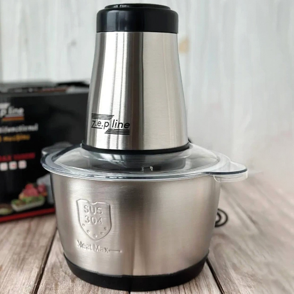 Кухонный измельчитель с металлической чашей 2л, 1500Вт, Zepline ZP-051 / Электрический блендер-чоппер Киев - изображение 6