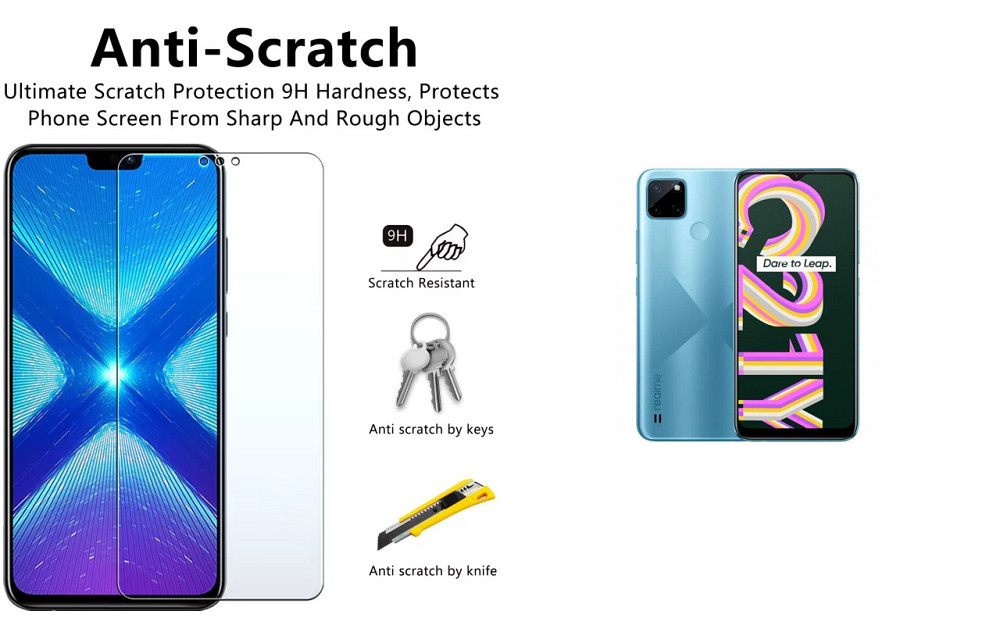 Защитное стекло NeoGlass для Realme C21, Realme C21Y – ультрапрозрачное и устойчивое Киев - изображение 1