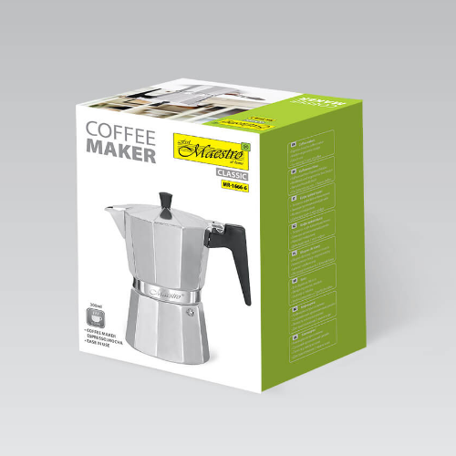 Кавоварка гейзерна 300мл (6 порцій) алюмінієва MR-1666-6 Maestro Житомир