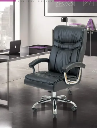 Офісне Крісло Керівника Richman Burgas Fly 2230 Хром М2 AnyFix Чорний Київ