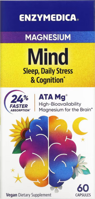 Магний (ацетилтауринат) для сна Enzymedica Magnesium Mind 60 капс Киев - изображение 2