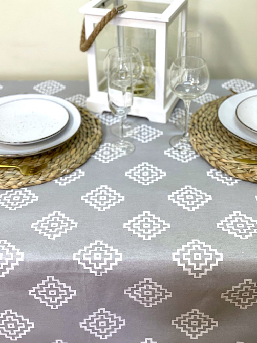 Ecotton Скатертина Ecotton DUCK 170х150 см водовідштовхувальна сіра 1003-10 Grey Коломия - фото 4