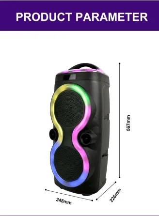 Портативная Bluetooth колонка ZQS6236 с 1 микрофоном и пультом ДУ, USB/TF/FM, LED подсветка Одесса