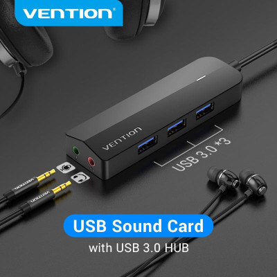Концентратор Vention USB 3.0 to 3хUSB 3.0/2хTRS Audio/USB Micro 1.0m (CHIBF) Вінниця - фото 8