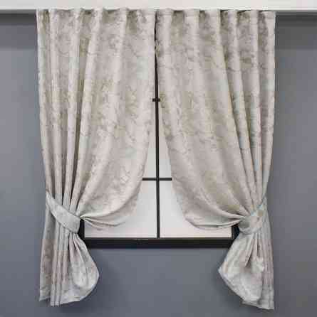 Комплект коротких штор VR-Textil Жаккард Мрамор Al3 № 1599ш Молочный с бежевым 130х170 см 2 шт (35-0280) Киев