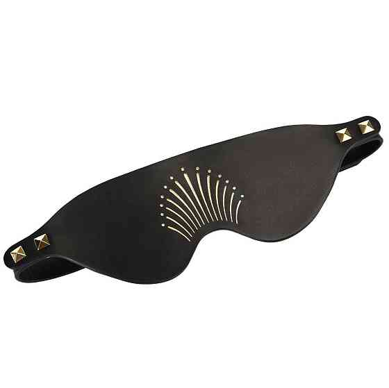 Розкішна маска на очі Zalo Blindfolds Black, натуральна шкіра Sex Aura Київ