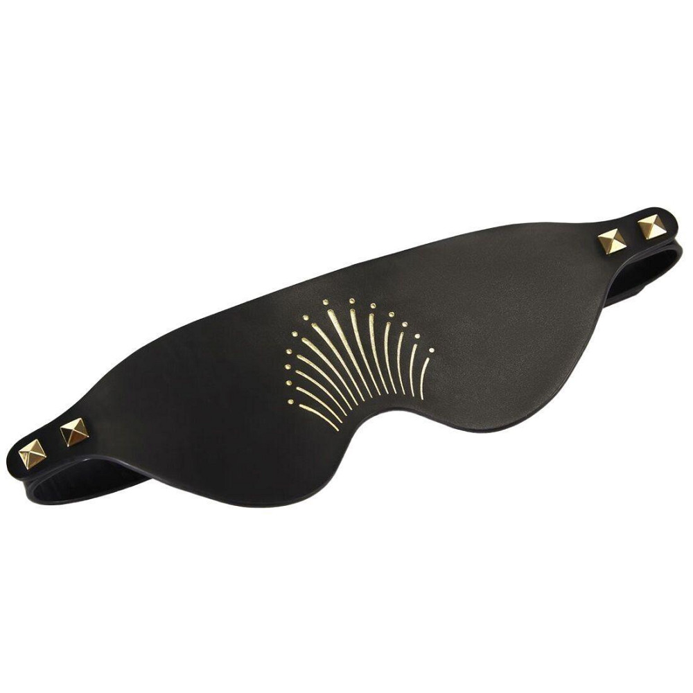 Розкішна маска на очі Zalo Blindfolds Black, натуральна шкіра Sex Aura Київ - фото 2