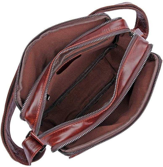 Сумка мужская Vintage 14558 из натуральной кожи Коричневая Киев - изображение 9